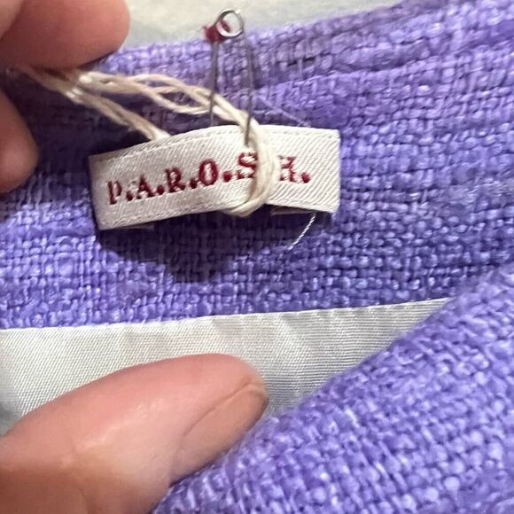 P.A.R.O.S.H. purple wild silk high waist pencil skirt NWT size 4 - Picture 10 of 13